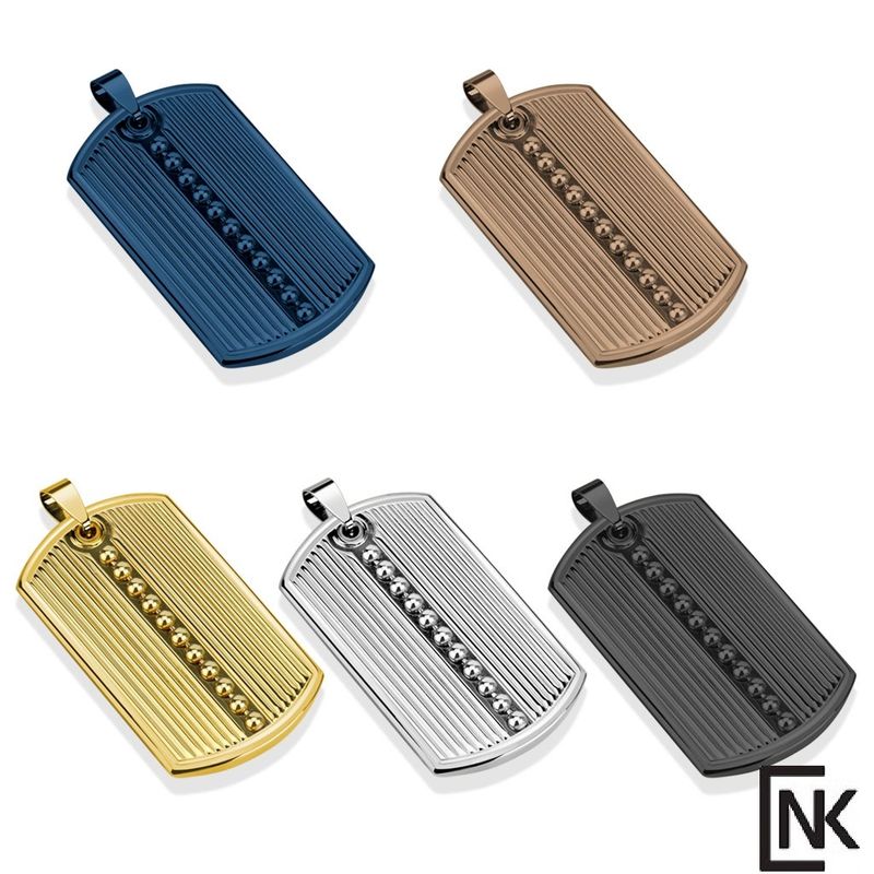 תליון דיסקית בצבעים עם חריטה