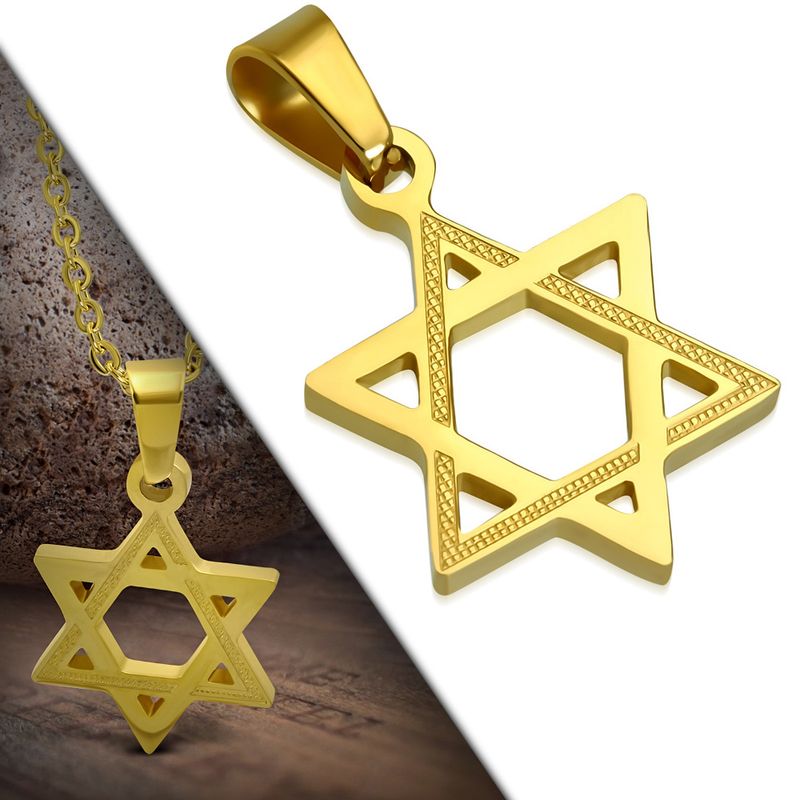 תליון מגן דוד קטן ציפוי זהב