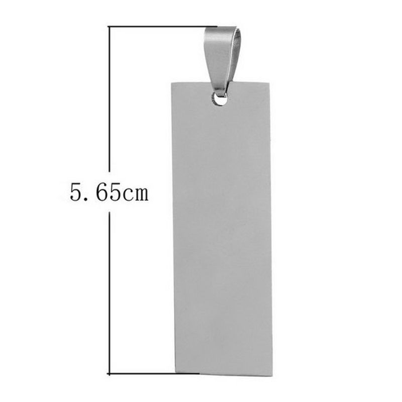 תליון דיסקית מלבנית לגבר לחריטה