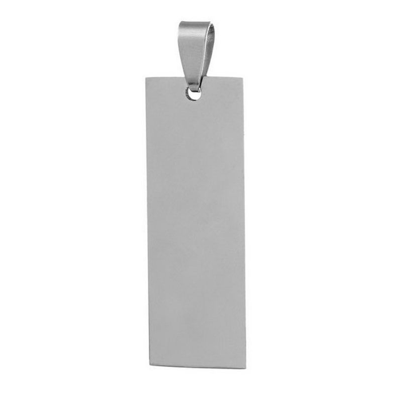 תליון דיסקית מלבנית לגבר לחריטה