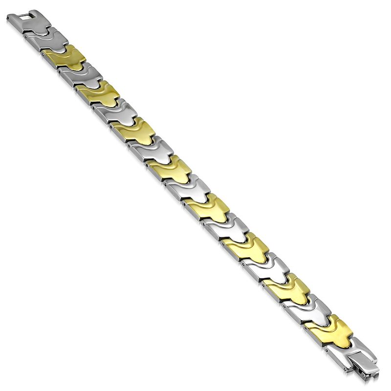 צמיד מסיבי לגבר ציפוי זהב פאזל