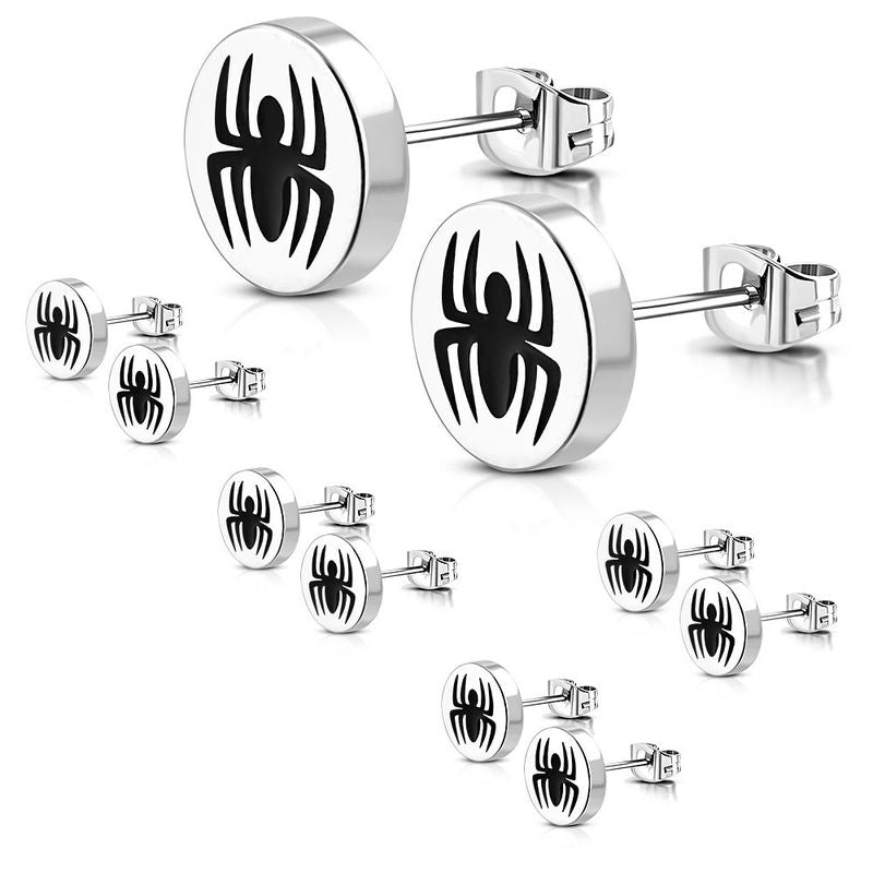 זוג עגילים עכביש לגבר