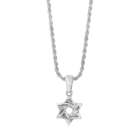 תליון כסף אמיתי 925 מגן דוד בינוני