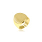 טבעת חותם חלקה מתכווננת עשויה מציפוי זהב לחריטה