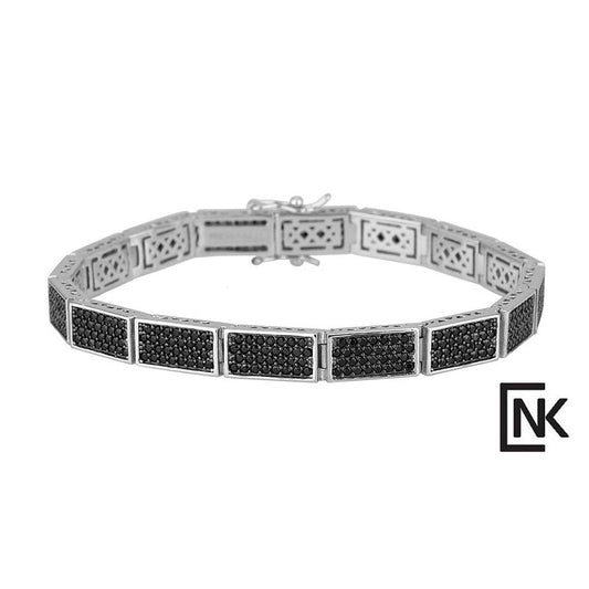 צמיד כסף אמיתי 925 משובץ