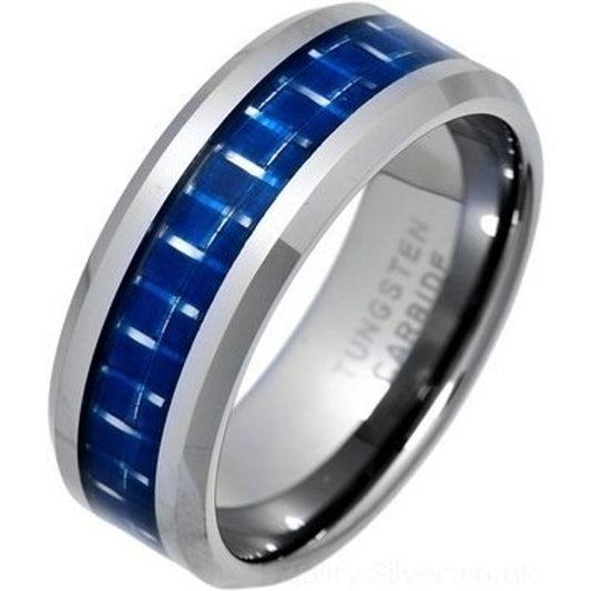 טבעת קרבון כחול